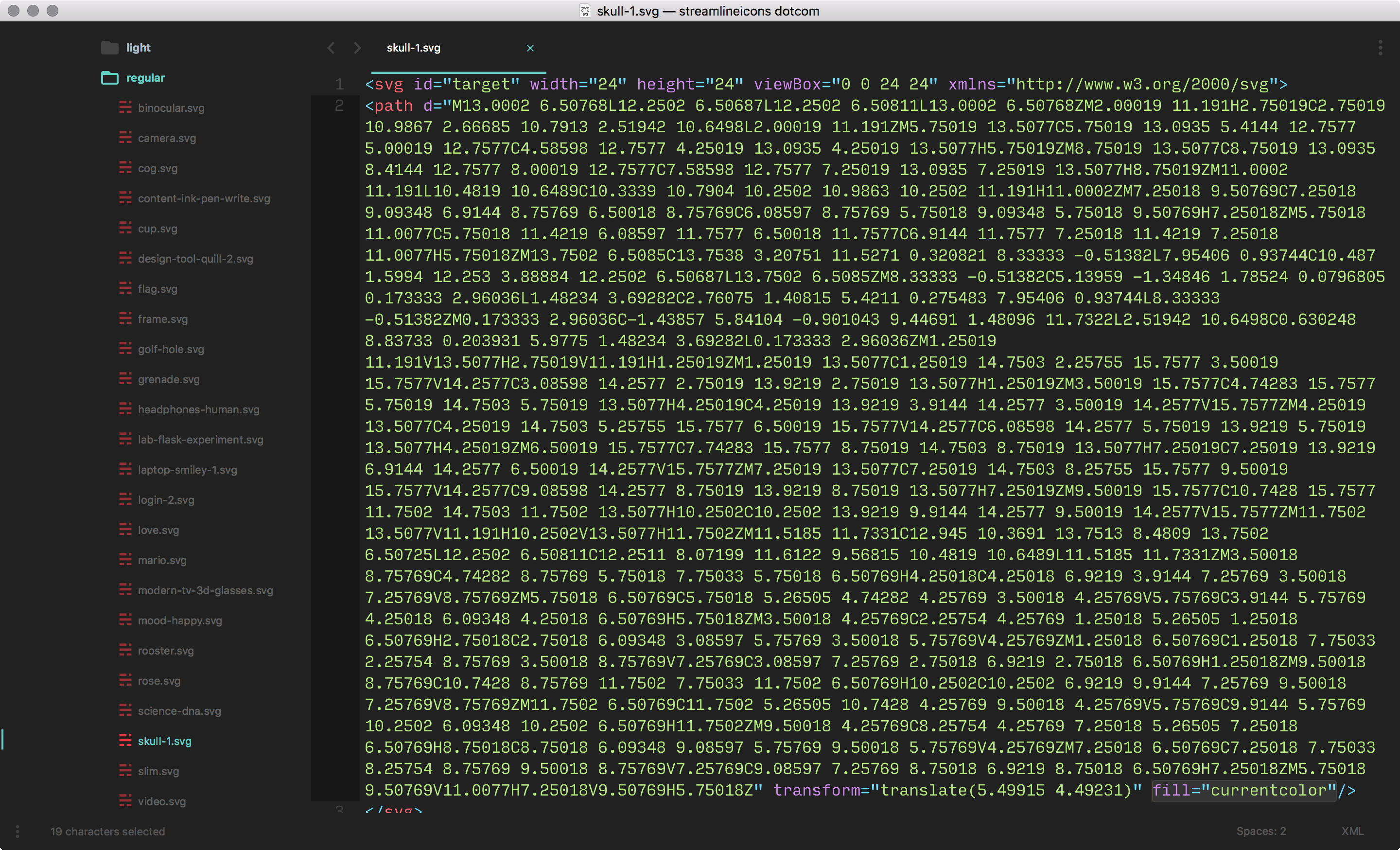 code editor screenshot showing svg code